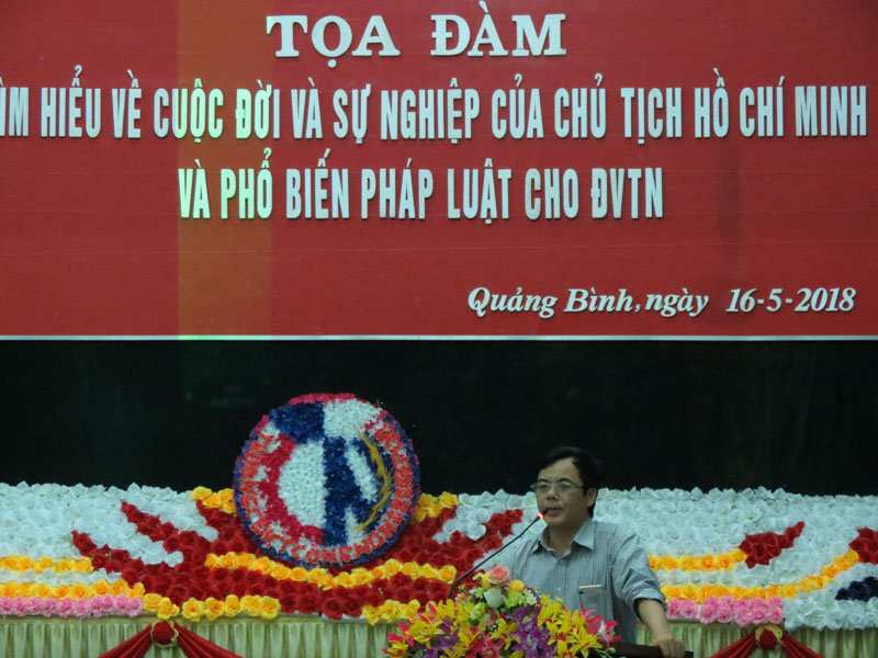 Đc Lương Thanh Phương phó Hiệu trưởng phát biểu
